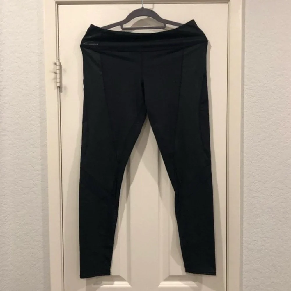 Zella Lived In Panel Coated Leggings Black Mesh Large - Picture 5 of 16